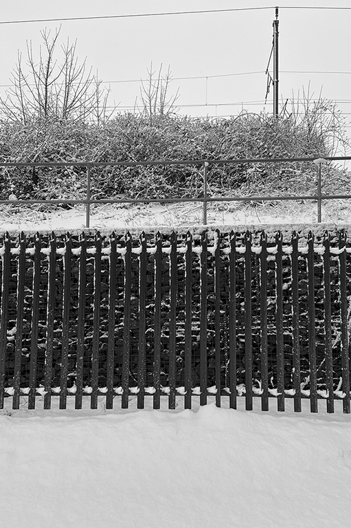 Railway Fence in Snow image