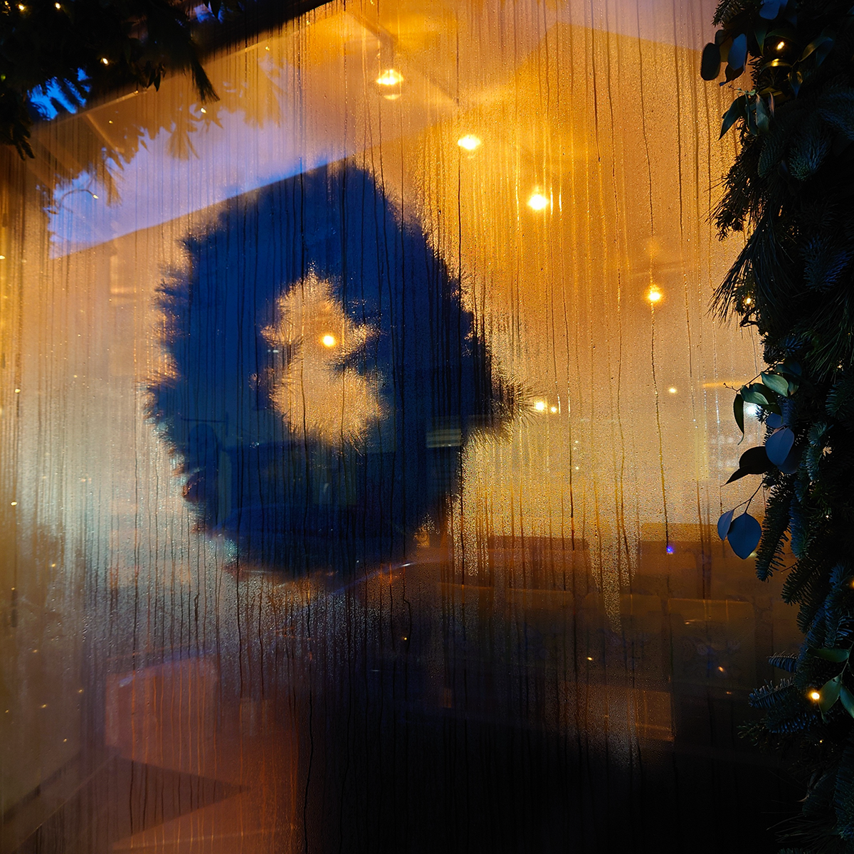 Wreath in Misted Window image